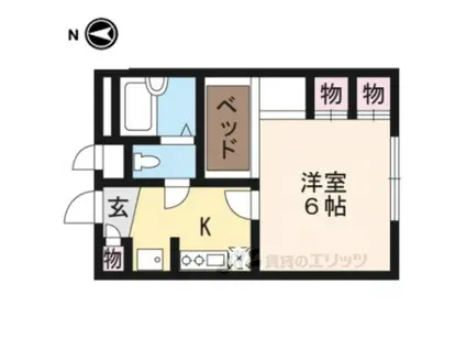 レオパレス滋野(1K/2階)の間取り写真