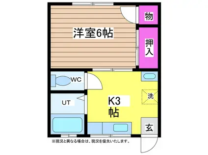 南部コーポA(1K/1階)の間取り写真