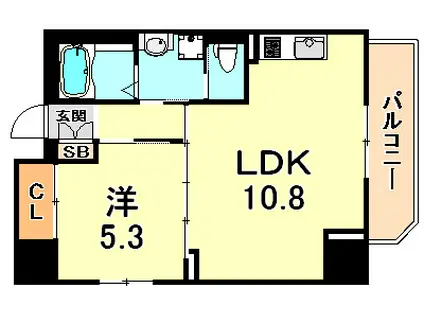 ヴィレッタの杜・住吉(1LDK/2階)の間取り写真