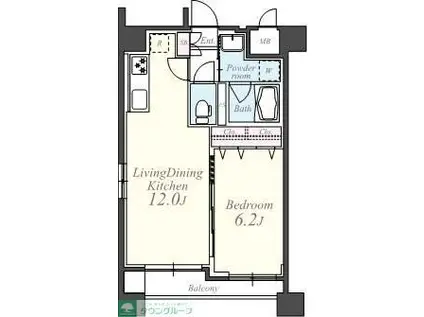 メゾン明神下(1LDK/2階)の間取り写真
