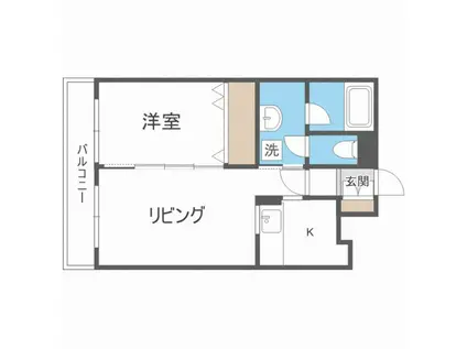 BELLEVUE14 ベルビュー14(1LDK/1階)の間取り写真