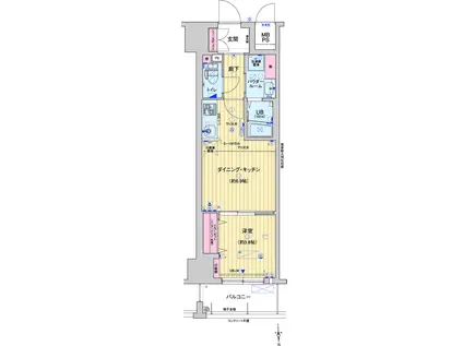 レオンコンフォート本町東II(1DK/12階)の間取り写真