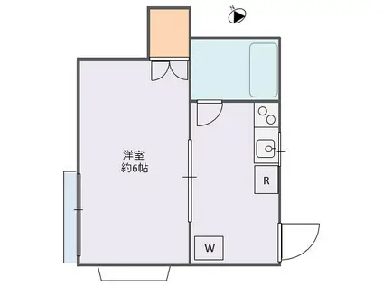 エクセルフラット(1K/2階)の間取り写真