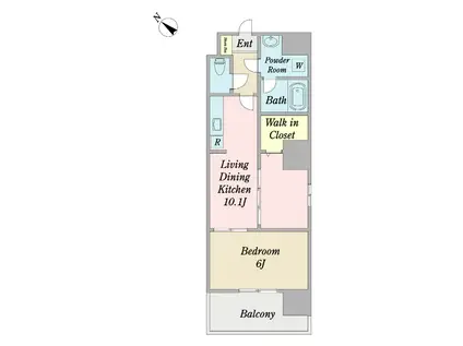 モダンパラッツォ博多駅南II(1LDK/3階)の間取り写真