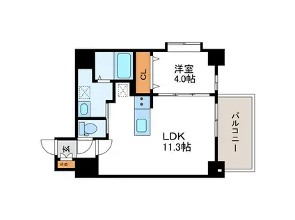 FIOORE フィオーレ(1LDK/7階)の間取り写真