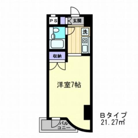 アルファ春日町(1K/6階)の間取り写真