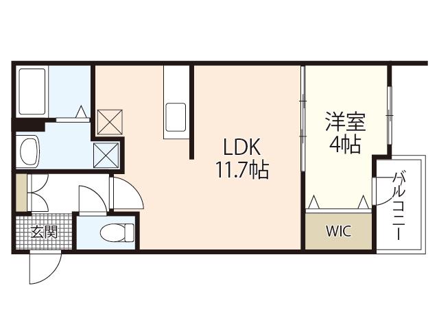 ル・シエル・ブルー(1LDK/2階)の間取り写真