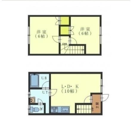 レジェンド北斗II(2LDK/1階)の間取り写真