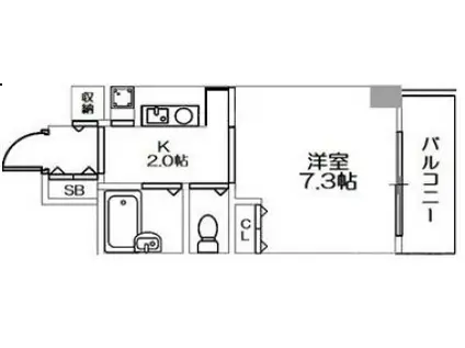 ブルームライフ兵庫(1K/5階)の間取り写真