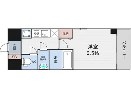 レジュールアッシュ京橋クロス(1K/8階)の間取り写真