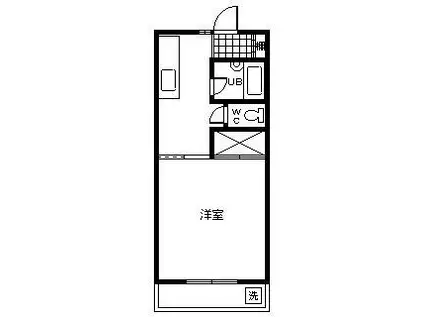 コーポアーバンスペース(1K/2階)の間取り写真