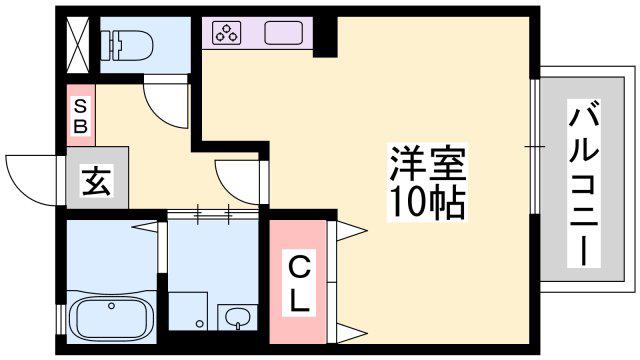メゾンルエ西蒲田(ワンルーム/2階)の間取り写真