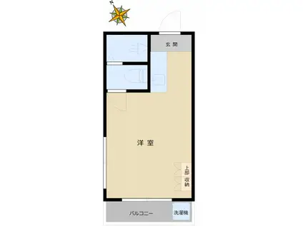 メゾン・ド・セルモン(ワンルーム/4階)の間取り写真