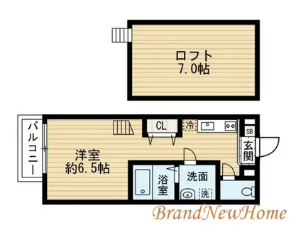 アイディアル老松(ワンルーム/2階)の間取り写真