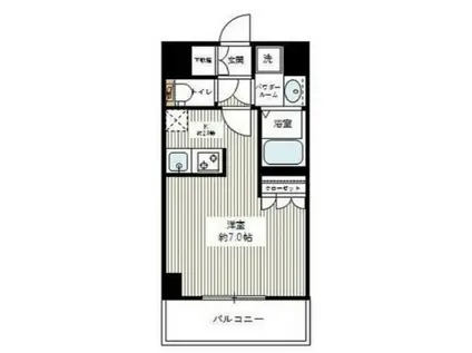 BEAUTE大山(ワンルーム/1階)の間取り写真