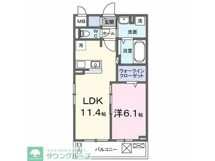 メゾン・ド・フロレゾン(1LDK/3階)の間取り写真