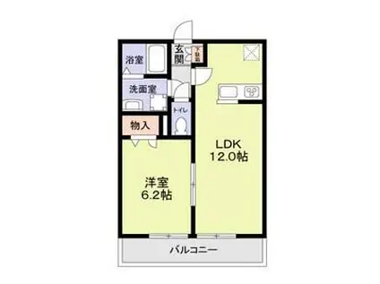プレシャス1(1LDK/2階)の間取り写真