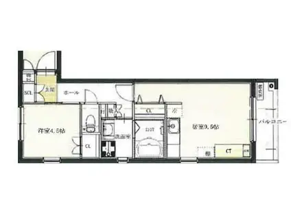 アルテマイスターブリュー(1LDK/1階)の間取り写真