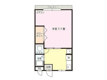 サンフェニックス東広島マンション(1K/2階)の間取り写真