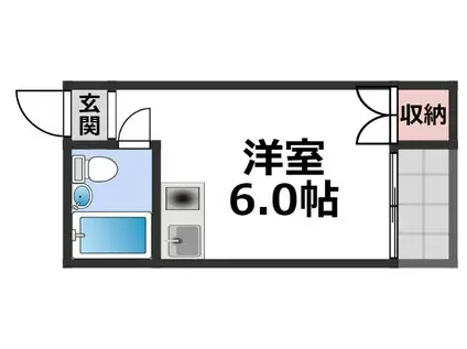 リビエール今里(ワンルーム/3階)の間取り写真