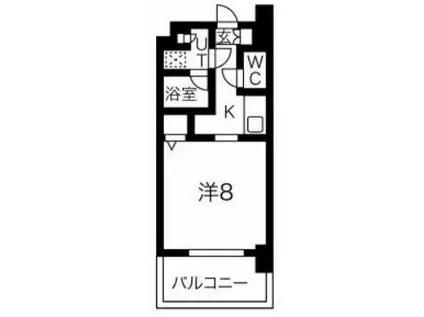 GRAN PASEO門前仲町II(1K/9階)の間取り写真