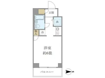 ウインベル錦糸町第3(ワンルーム/9階)の間取り写真