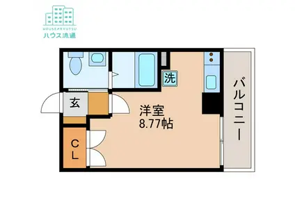 第一ハタビルL・FLORE(ワンルーム/4階)の間取り写真