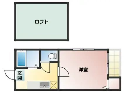シェーネスハイム八剱(1SK/2階)の間取り写真