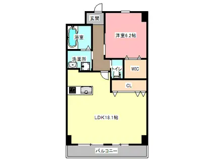 パストール(2LDK/2階)の間取り写真