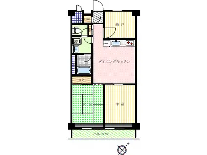 パルセ相模台ダイヤモンドマンション(3DK/7階)の間取り写真