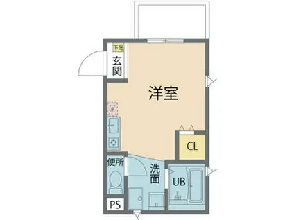 CAMELIA(ワンルーム/2階)の間取り写真