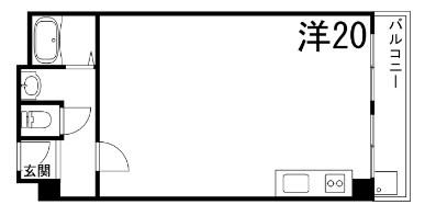 クリスタル小姓町(ワンルーム/3階)の間取り写真