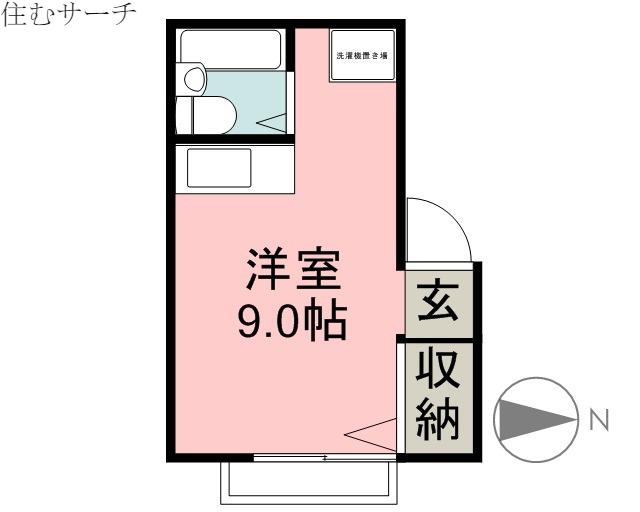 メゾンボザール(ワンルーム/1階)の間取り写真