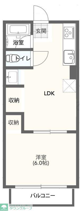 海風のROUTE16(1LDK/2階)の間取り写真