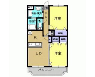 Y&Mアン・シャーリーA(2LDK/2階)の間取り写真