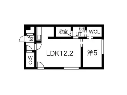 プリマス(1LDK/4階)の間取り写真
