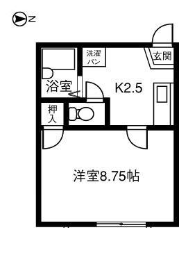 ＪＲ東海道本線 稲沢駅 徒歩8分 2階建 築34年(1K/1階)の間取り写真