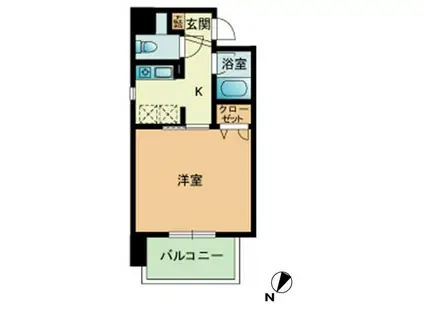 メヌエット舞鶴(1K/5階)の間取り写真