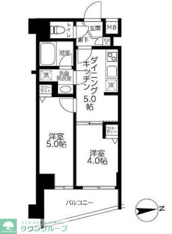 アイル プレミアム江古田(2DK/1階)の間取り写真