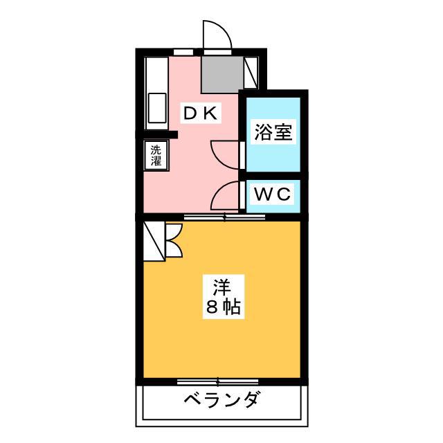 サンローヤル萩丘(1DK/3階)の間取り写真