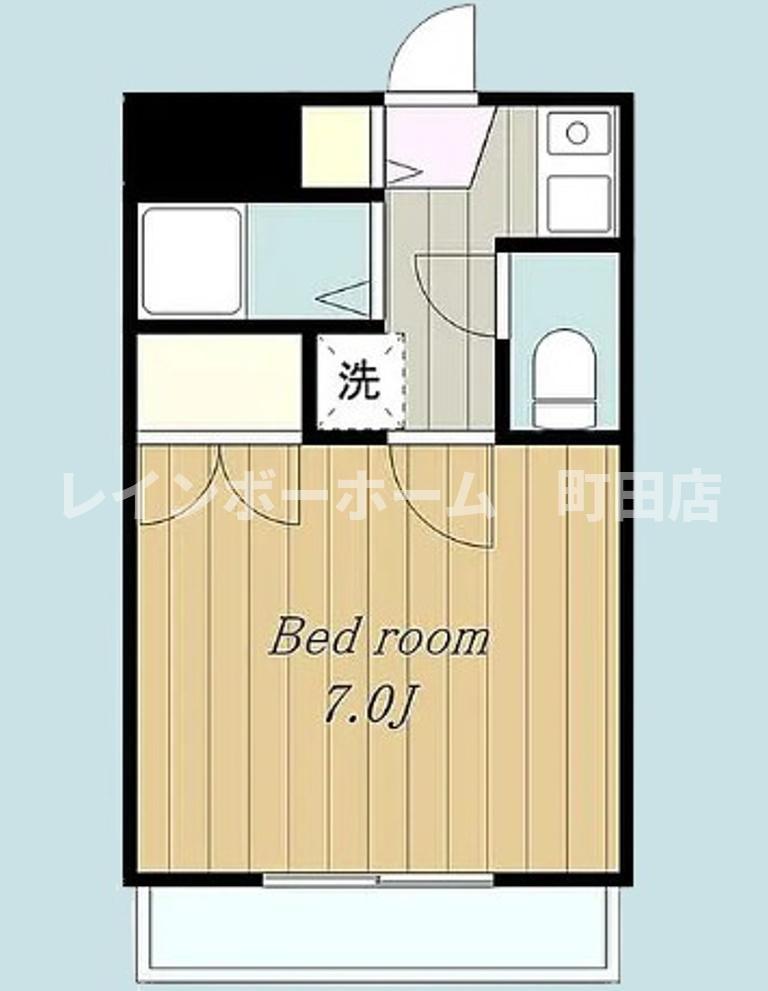 シティーユー中町Ⅱ(1K/3階)の間取り写真