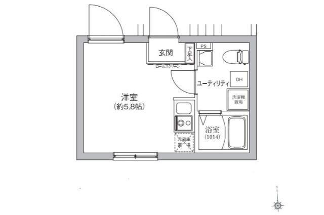 ベルシードステアー亀戸(ワンルーム/5階)の間取り写真