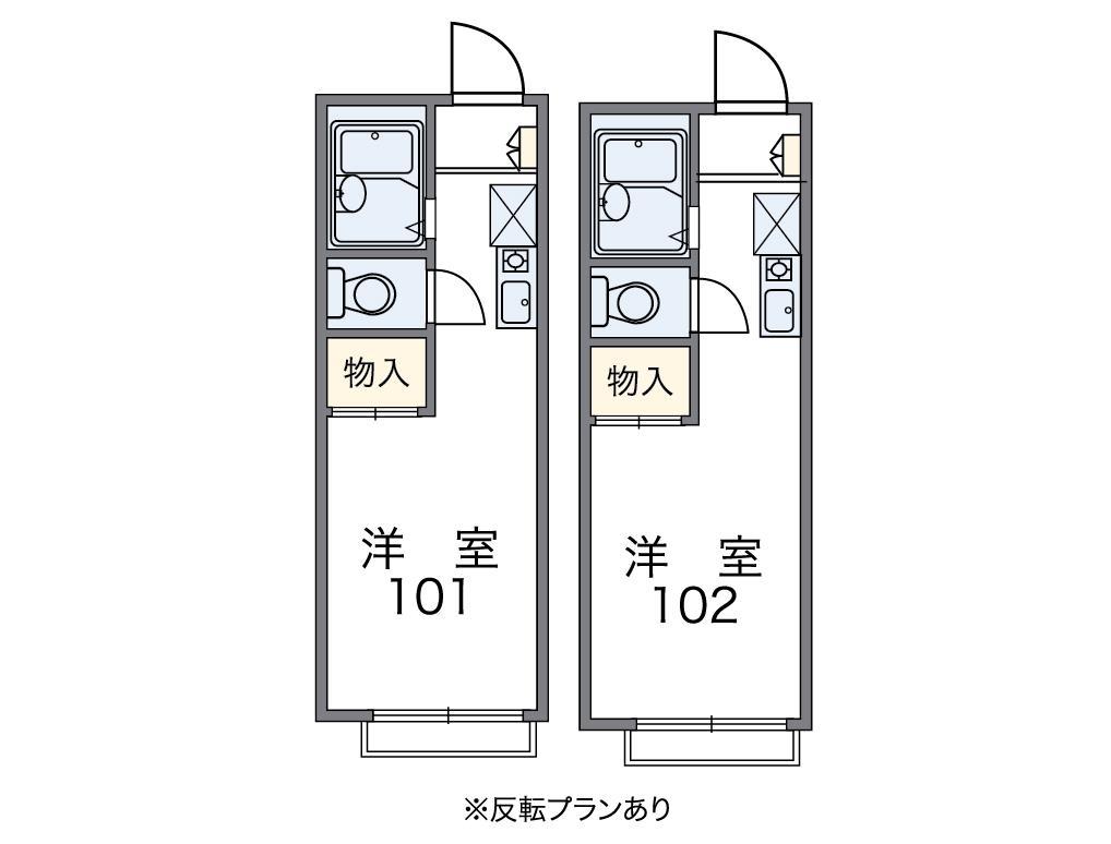 レオパレス宇佐崎II(1K/1階)の間取り写真