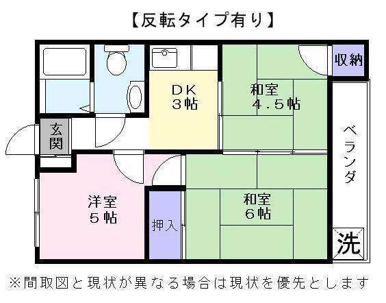 コーポナカムラ(3DK/2階)の間取り写真