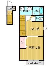 SHINTI COREB(1K/2階)の間取り写真