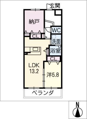 ELPIS(2LDK/1階)の間取り写真
