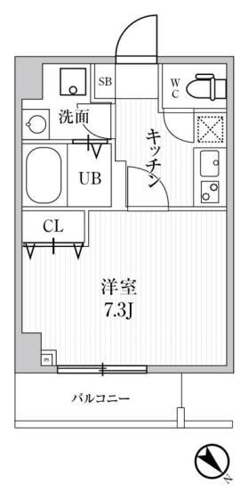ALTERNA池袋イースト(1K/6階)の間取り写真