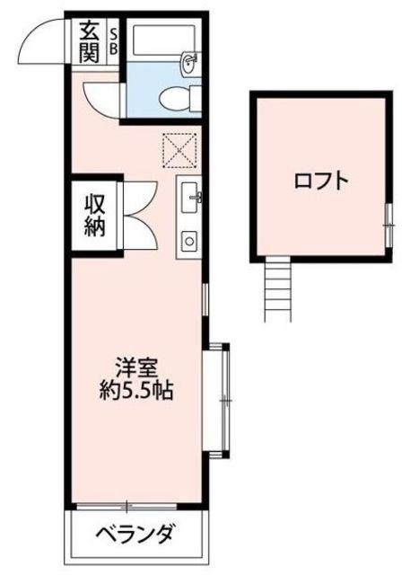 メゾンジュネス(ワンルーム/1階)の間取り写真