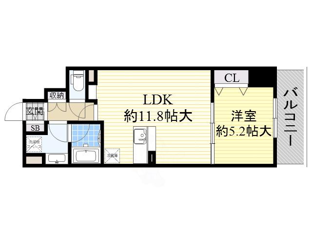 コージー千島(1LDK/4階)の間取り写真