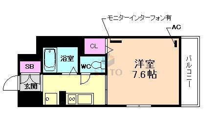 中旺ビル(1K/4階)の間取り写真